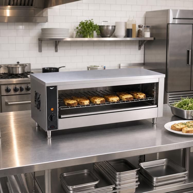 Product image #2 for Vollrath 35.13-Inch Countertop Quartz Cheesemelter / Finishing Oven, Stainless Steel, 208V