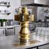 Thumbnail image #2 for Glastender Braumeister 2-Faucet Air-Cooled Draft Dispensing Tower, Polished Brass Finish