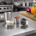 Thumbnail image #2 for American Metalcraft 4 oz Stainless Steel Ribbed Sauce Cup