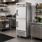 Thumbnail image #2 for True Mfg. - General Foodservice TS-23-2-HC One-Section Reach-In Refrigerator, 2 Solid Half Doors, Stainless Steel, Bottom-Mounted Refrigeration