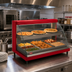 Thumbnail image #2 for Hatco Glo-Ray Designer Humidified Curved Glass Heated Display Case, 1-Pan Dual Shelf, Countertop