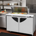 Thumbnail image #2 for Turbo Air Super Deluxe 48 1/4-Inch Two-Section Refrigerated Sandwich/Salad Prep Table with 8-Pan Opening and 2 Doors