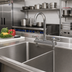 Thumbnail image #2 for BK Resources Evolution Deck Mount Manual Faucet with 8-Inch Gooseneck Spout, 8-Inch Centers