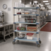 Thumbnail image #2 for MetroMax 4 5-Tier Mobile Polymer Shelving Starter Unit with 4 Open Grid Shelves and 1 Solid Shelf, 36 x 18 x 80 Inches