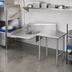 Thumbnail image #2 for John Boos Pro-Bowl L-Shaped Soiled Landing Dishtable with 20 x 20 x 8 Sink Bowl and 10-Inch Landing Shelf, Right-to-Left