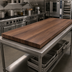 Thumbnail image #2 for 96-Inch x 30-Inch x 3-Inch American Black Walnut Edge Grain Kitchen Countertop