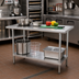 Thumbnail image #2 for Advance Tabco Special Value Series 30-Inch x 18-Inch Flat Top Stainless Steel Work Table with Adjustable Undershelf