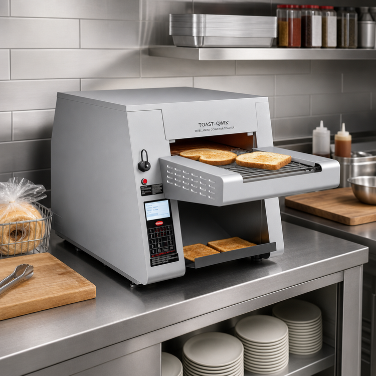 Product image #2 for Hatco Toast-Qwik Intelligent Single Conveyor Toaster, 17 Pieces Per Minute, 208-240V