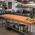 Thumbnail image #2 for Boos Block American Cherry Edge Grain Kitchen Countertop, 120 in. W x 38 in. D x 3 in. Thick, Varnique Finish