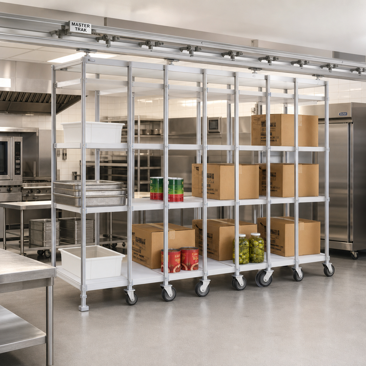 Product image #2 for Master Trak Overhead Track Mobile Unit Kit for 24-Inch Deep Shelves
