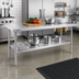 Thumbnail image #2 for 48 Inch x 30 Inch 16-Gauge Type 300 Stainless Steel Undershelf for Work Tables