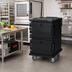 Thumbnail image #3 for Cambro Ultra Camcart® Double-Compartment Front-Loading Insulated Food Pan Carrier, Full-Size GN 1/1, Black, 90 Qt.