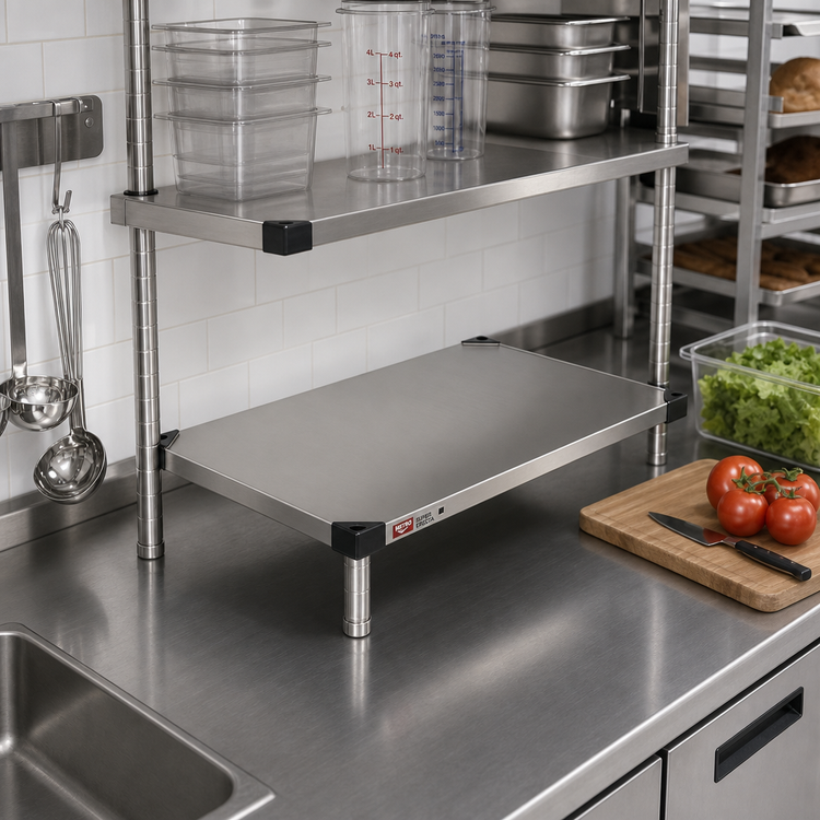 Product image #2 for Metro Super Erecta 36 Inch x 24 Inch Solid Stainless Steel Shelf with Raised Ship's Edge