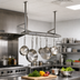 Thumbnail image #2 for John Boos Ceiling-Mounted Double-Bar Stainless Steel Pot Rack with 6 Double Hooks, 31-1/4 x 13-5/8 x 48 Inches