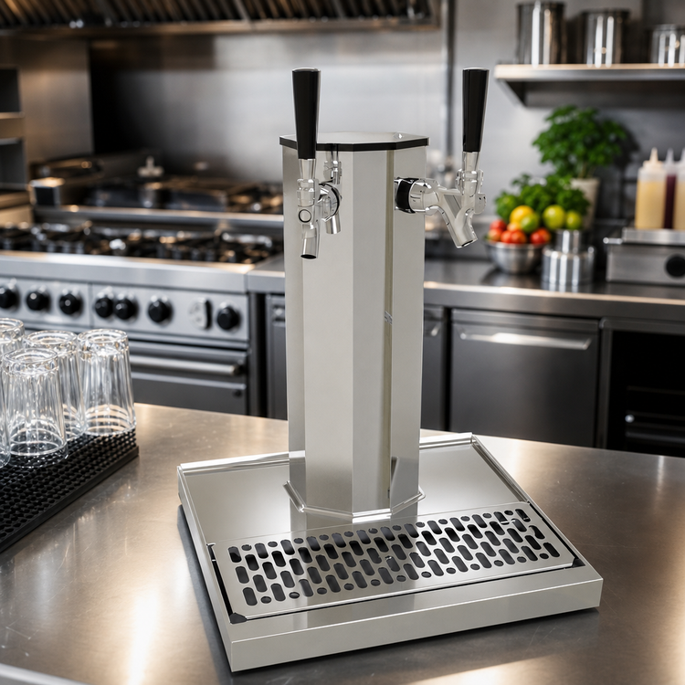 Product image #2 for Glastender Countertop 2-Faucet Glycol-Cooled Column Draft Dispensing Tower