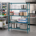 Thumbnail image #2 for EagleGard Red-i-Pak 4-Tier Wire Shelving Unit, 60 x 18 x 63 Inches, Blue-Green Hybrid Epoxy Finish