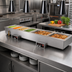 Thumbnail image #2 for Hatco Drop-In Modular Slim Heated Well with Manifold Drains, 4 Full-Size Pan Capacity, Insulated