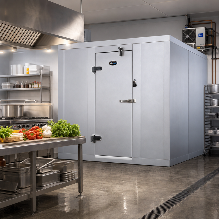 Product image #2 for AmeriKooler Outdoor Walk-In Freezer with Aluminum Floor and Bohn R-448A Remote Refrigeration