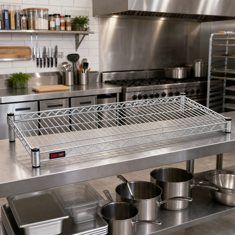 Product image #2 for EAGLEbrite Zinc 72" x 30" QuadTruss Wire Shelf, 600 lb Capacity