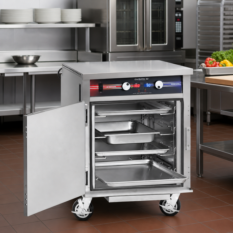 Product image #2 for FWE Clymate IQ Mobile Heated Humidified Holding Cabinet, 4-Tray Capacity, Undercounter, Stainless Steel