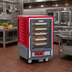 Thumbnail image #2 for Metro C5 3 Series Half-Height Mobile Heated Holding Cabinet with Clear Polycarbonate Door, Fixed Wire Slides, and Red Insulation Armour