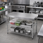 Thumbnail image #2 for Quantum 3060SSTOP 30 x 60 Inch 304 Stainless Steel Shelf Top Cover for Commercial Wire Shelving, with Foam Barrier