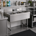 Thumbnail image #2 for Advance Tabco Special Value Series CRB-33C-X 3-Compartment Stainless Steel Bar Sink with 12-Inch Deck-Mount Faucet