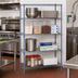 Thumbnail image #2 for Quantum 48 in. W x 14 in. D x 63 in. H Wire Shelving Starter Kit, Gray Epoxy Antimicrobial Finish