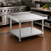 Thumbnail image #2 for Steel Works Stainless 15 x 30 x 24-Inch Stainless Steel Equipment Stand with Undershelf and Bullet Feet