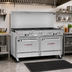 Thumbnail image #2 for Southbend Ultimate 60-Inch Gas Restaurant Range with 8 Open Burners, Standard Oven, and Cabinet Base