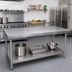 Thumbnail image #2 for John Boos Stainless Steel Countertop Food Display Surface, 60 x 48 x 1-1/2 Inch, Flat No Backsplash