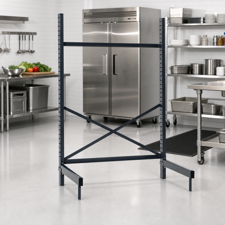 Product image #2 for Metro SmartLever 48"W x 18"D Cantilevered Shelving Starter Base Kit, 76-3/8"H
