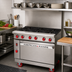 Thumbnail image #2 for American Range 36-Inch Green Flame Commercial Gas Range with 6 Open Burners and Convection Oven