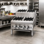 Thumbnail image #2 for Jade Range (Middleby) Supreme JHPE-1-112-F 12-Inch Gas Step-Up Hotplate, Floor Model, 2 Burners, Stainless Steel Front