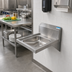 Thumbnail image #2 for BK Resources Wall Mounted Stainless Steel Hand Sink with 14 x 16-Inch Bowl, 5-Inch Depth and 8-Inch Riser