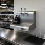 Thumbnail image #2 for Perlick Corporation 4076BK2 Wall-Mount Glycol-Cooled 2-Faucet Draft Beer Dispensing Tower, Stainless Steel, Back-Exit