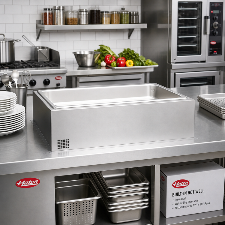 Product image #2 for Hatco Built-In Rectangular Full-Size Hot Well for 12" x 20" Pans, Insulated, Wet or Dry Operation