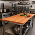 Thumbnail image #2 for Boos Block American Cherry Edge Grain Kitchen Countertop, 108 x 32 x 1-1/2 Inch, Varnique Finish