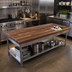Thumbnail image #2 for Boos Block American Black Walnut Blended Edge Grain Kitchen Countertop, 120 x 38 x 1-1/2 Inch, Oil Finish