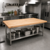 Thumbnail image #2 for John Boos 60 Inch x 30 Inch x 1-3/4 Inch Thick Edge Grain Maple Work Table Top
