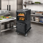 Thumbnail image #3 for Cambro Ultra Camcart® UPC600110 Double-Compartment Front-Loading Insulated Food Pan Cart, 45 Qt., Non-Electric, 5-Inch Casters
