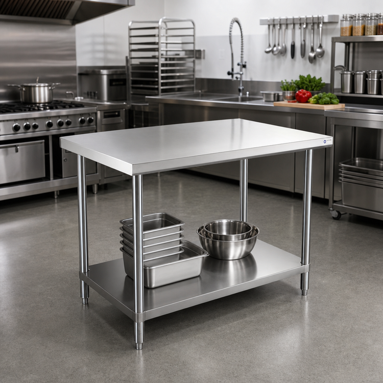 Product image #2 for 24 x 48 x 34-Inch Stainless Steel Work Table with Undershelf