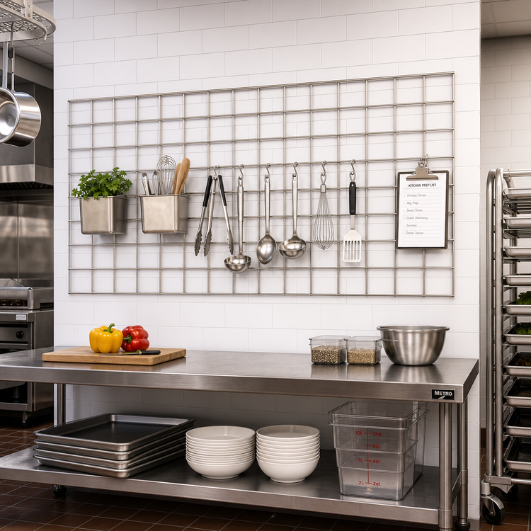 Product image #2 for Metro SmartWall Life 48 x 30 Inch Type 304 Stainless Steel Wire Grid