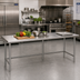 Thumbnail image #2 for Advance Tabco 144 Inch x 30 Inch 16 Gauge 304 Stainless Steel Work Table with Galvanized Legs and Crossrails
