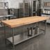 Thumbnail image #2 for John Boos Edge Grain Hard Rock Maple Bakers' Work Table Top, 168 x 30 x 2-1/4 Inch, Penetrating Oil Finish