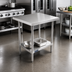 Thumbnail image #2 for Sapphire 30 Inch x 18 Inch Stainless Steel Flat Top Work Table with Undershelf