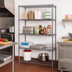 Thumbnail image #2 for Metro Super Erecta SE-185474K4-S-4 Wire Shelving Starter Unit, 54"W x 18"D x 74.5"H, 4 Shelves, Gray Epoxy Finish