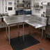 Thumbnail image #2 for Advance Tabco Korner Clean L-Shaped Left-Hand Dish Table, 71 Inch, 16-Gauge 304 Stainless Steel