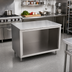 Thumbnail image #2 for John Boos 60 Inch x 36 Inch Open Front Cabinet Base Work Table with 16 Gauge Stainless Steel Top