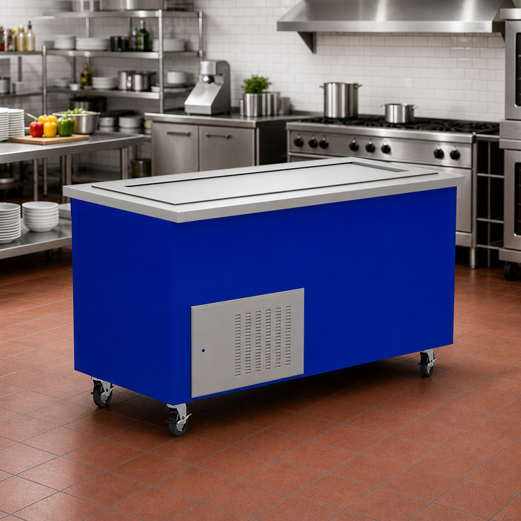 Product image #2 for Randell Custom & Serving 60-Inch Mobile Modular Enclosed-Base Refrigerated Frost Top Serving Station